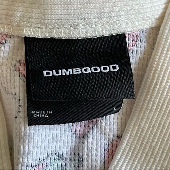 Sanrio Hello Kitty x Dumbgood Cream Red Waffle-Knit Cardigan w Strawberry & HK L - Picture 5 of 13